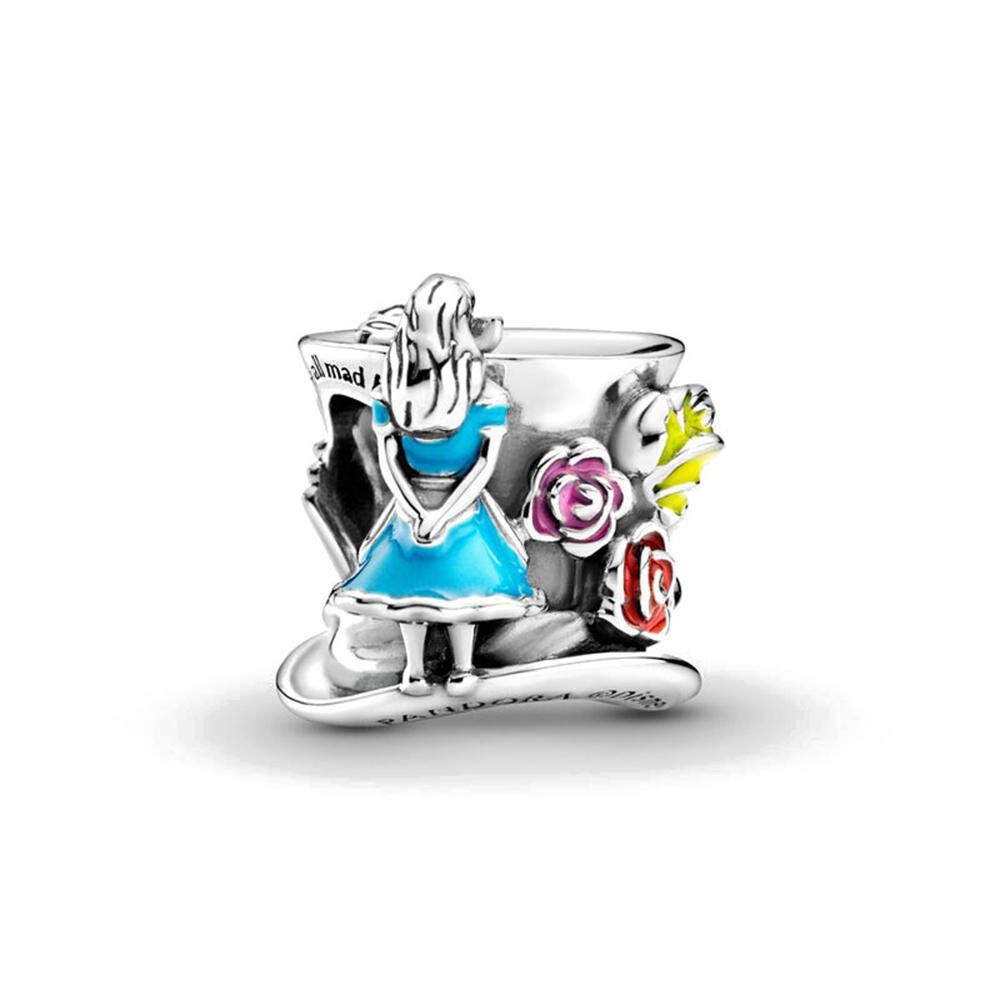925 Silver Dumbo Mickey Mouse Charm Bead DIY Fine Jewelry Bracelet Pendant