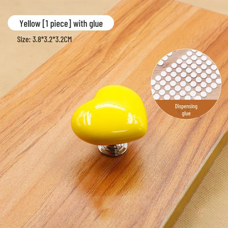 Colorful Heart-Shaped Toilet Flush Button Cover