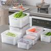Refrigerator Storage Box Fridge Organizer Fresh Vegetable Fruit Boxes Drain Basket Storage Containers Pantry Kitchen Organizer