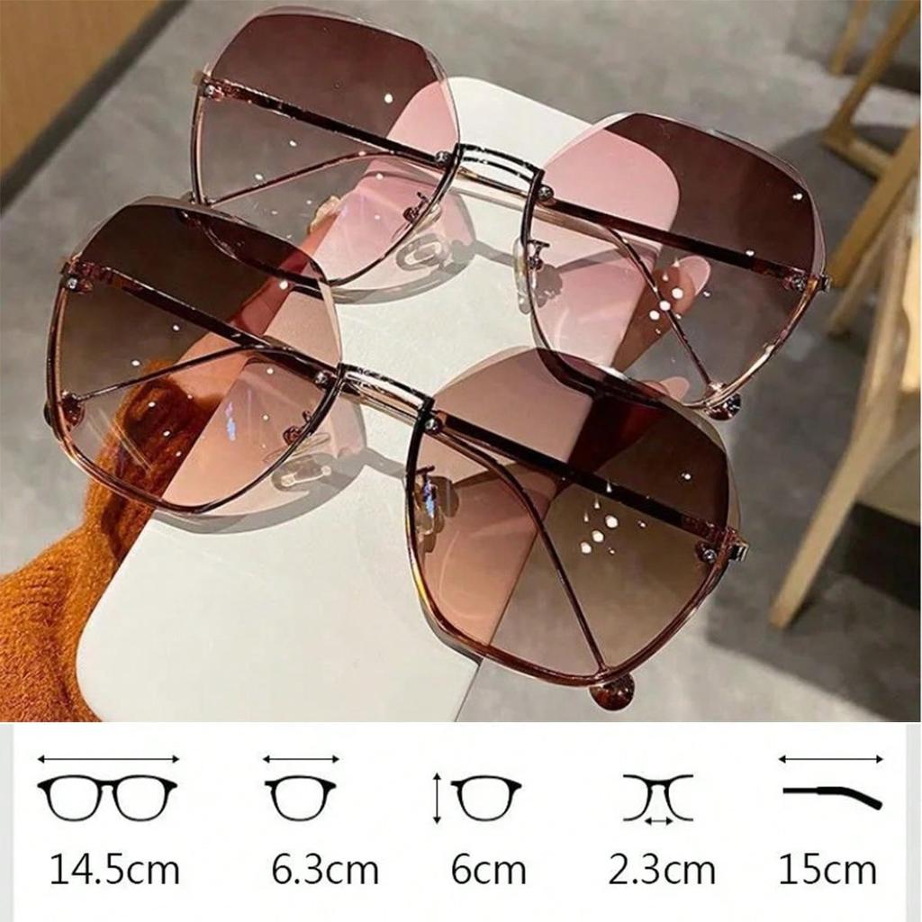 Солнцезащитные очки Новые солнцезащитные очки без оправы с металлической оправой Солнцезащитные очки с металлической оправой Женские модные очки Мужские солнцезащитные очки Женские солнцезащитные очки