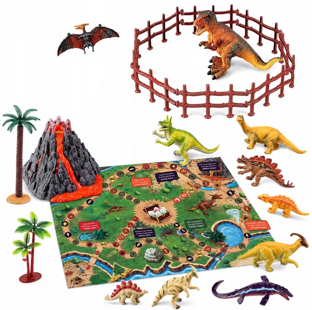 Mega set of dinosaurs + board mat XXL volcano figures set of 31 pieces.