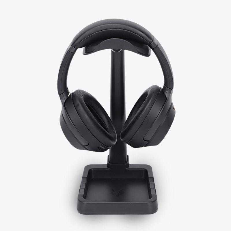 Подставка для игровых гарнитур с зажимом для кабеля и держателем для телефона, стабильная ABS-основа, устойчивая для организации рабочего стола и экономии места