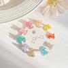 Transparent Mini Hair Claw Hair Clip Flower Mini Hair Claw Retro Star Hair Crab Clip  Women