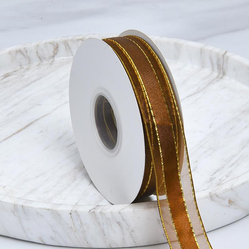 Декоративный романтический и уютный алфавит ручной работы с золотым краем из атласной пряжи, прозрачная лента, цветная лента для упаковки торта на день рождения, галстук, цветочные украшения