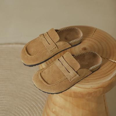 2024 женские закрытые тапочки из коровьей замши сандалии для женщин ретро ручной работы садовые мюли сабо шлепанцы мюли сабо