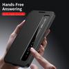 Умный чехол-книжка для Samsung Galaxy S25 Ultra с функцией пробуждения/сна через приложение, держателем для карт-кошелька и поверхностью, не оставляющей отпечатков пальцев