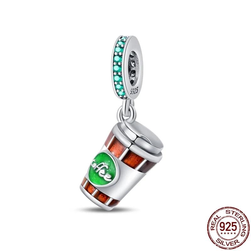 Медь Мода Кофе Красное Вино Кубок Шармы для Напитков Бусины Подходят для Оригинального Браслета Бренда DIY Изысканные Ювелирные Изделия Подарок