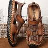 Men's Handmade Sandals Outdoor Sandals Leather Sandals Beach Shoes Hiking Outdoor Leather Sandals