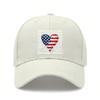 USA Baseball Hat - Vintage Heart Print Freedom USA 250 Years Land Of The Free Adjustable Polyester Lightweight Patriotic Holiday Baseball Cap For