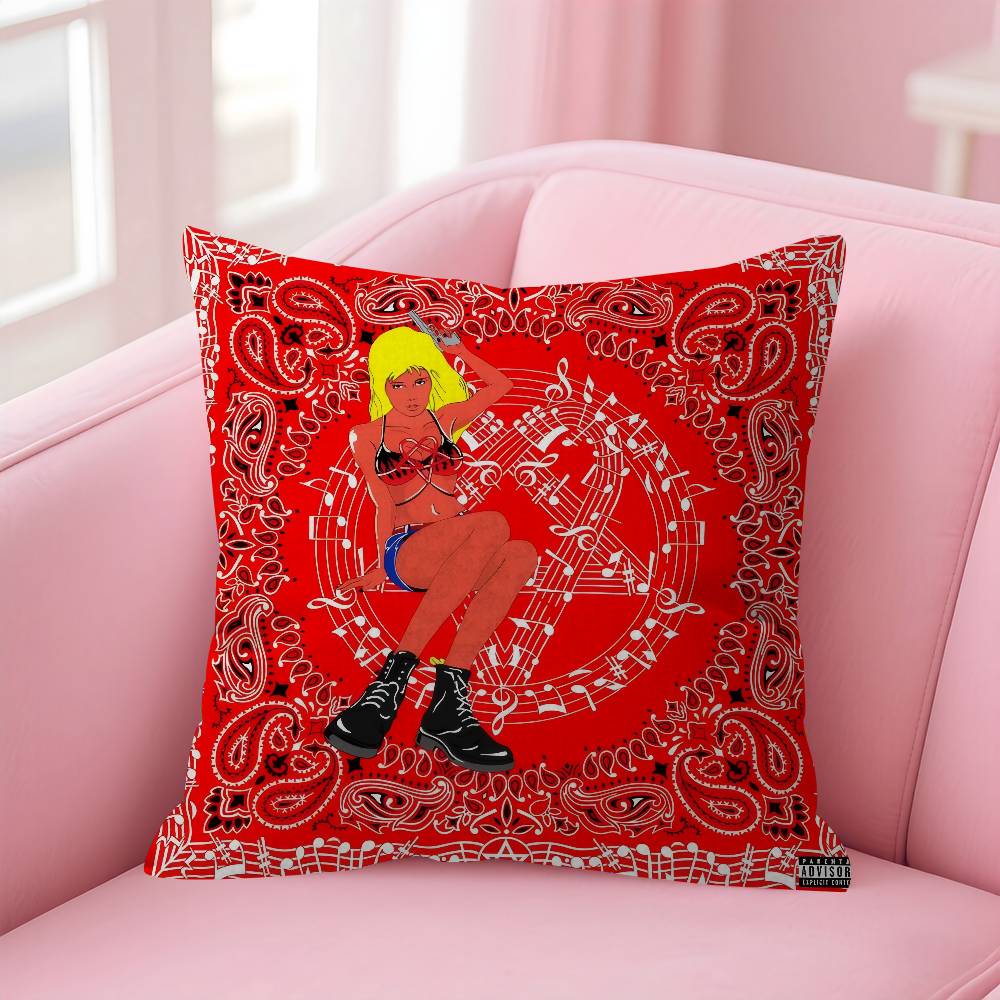 Pillow Covers Cartoon Sofa Decorative Home Doublesided Printing Short Plush Cute Cushion Cover Singer NNine Vicious