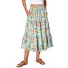 Womens Maxi Skirt Drawstring High Waisted Summer Long Skirts Lightweight Tiered Flowy Floral Pleated Skirts