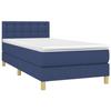 3140911 vidaXL Divan Bed with Mattress Blue 90x200 Cm Fabric