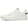 Lifestyle Series Synthetic Leather Wrap Non-Slip Low-Top Sneakers Men Sneakers White Black 912018022-2