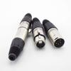 3 Pin 4 Pin Core XLR Power Connector Adapter Male Female Audio Cable MIC Plug Jack Cannon Terminals Microphone Wire