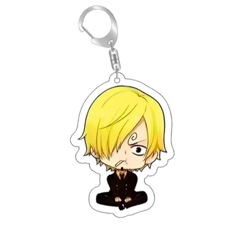Акриловые брелоки для аниме One Piece Санджи Портгас Д. Команда Шляпы-Соломенки Трафальгар Ло Q-версия Подвеска на сумку Акриловый брелок