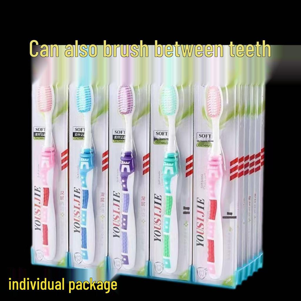 In-Stock Family Pack Antibacterial Toothbrush with Soft, Fine Bristles for Men, Women, and Adults - Home Essential (1-30 Pieces)