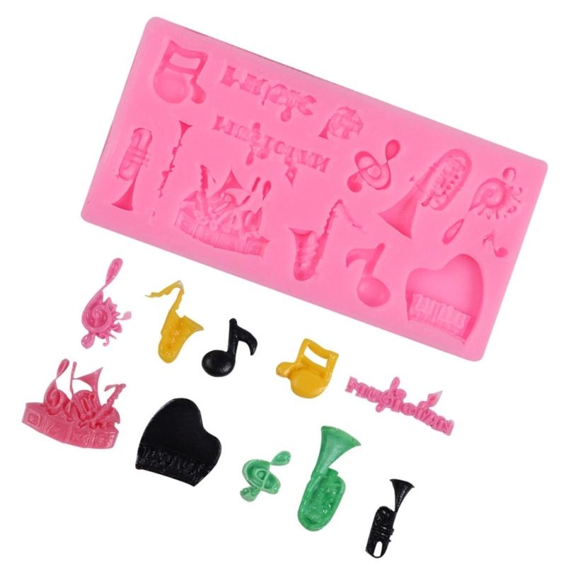 Heat Resistant Silicone Music Theme Mold For Cake Decorating And Handmade Crafts