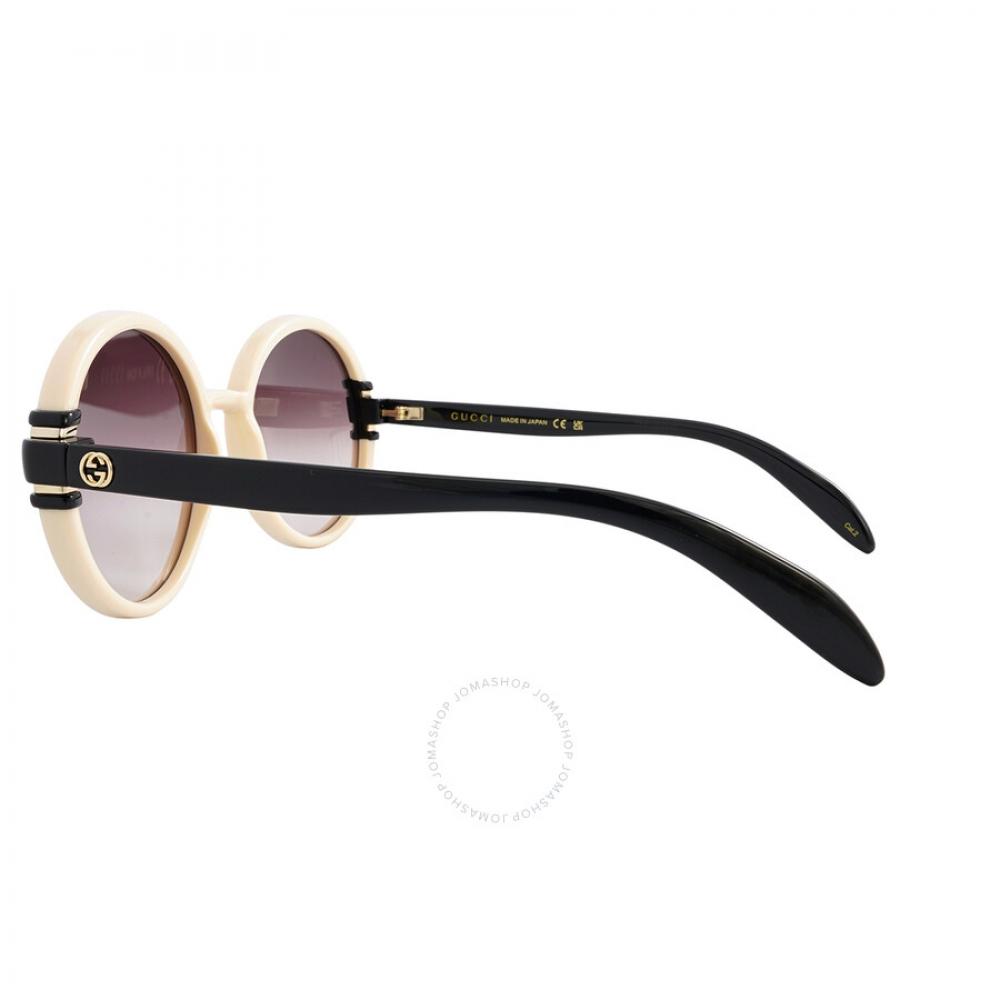 Gucci Brown Gradient Round Ladies Sunglasses Gg1067s 003 58