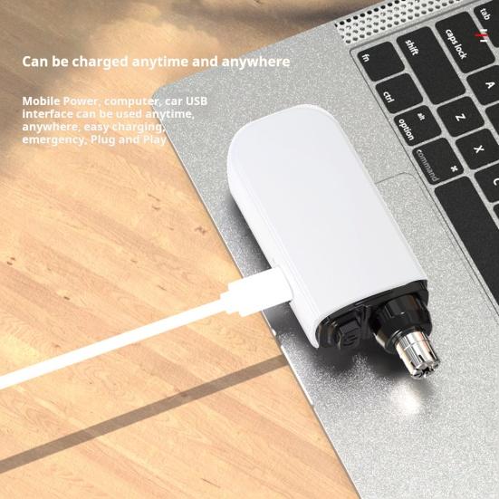 Nose Hair Trimmer for Men Waterproof Electric Portable Nose Hair Trimmer Rechargeable Multi-Functional Trimming Tool for Nose Ears Eyebrows