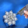 Натуральные серьги с муассанитом 0,5 карата D, стерлинговое серебро 925 пробы, серьги с цветами для женщин, сверкающие свадебные украшения для невесты, подарки