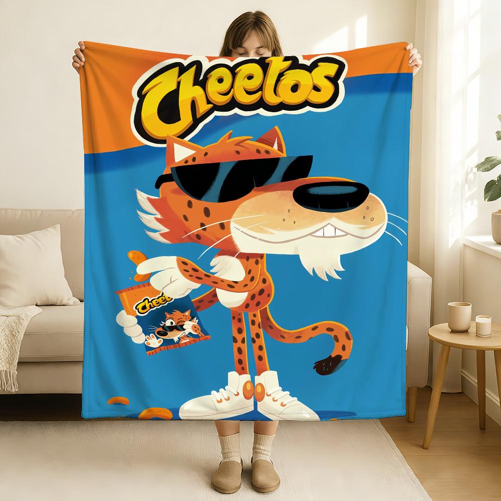 Вкусная еда C Cheetos S Плед Мягкий и приятный для кожи Для дивана кровати Дневного сна Покрывало Всесезонное Одеяло