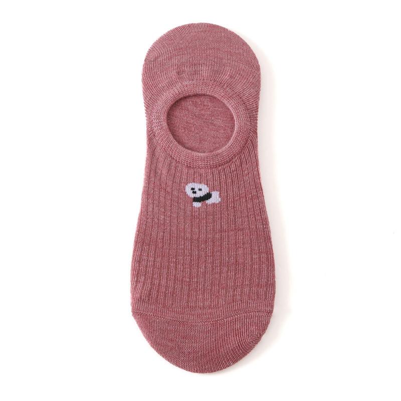 Women Invisible Socks Silicone Anti-slip Socks Animal Pattern Boat Socks