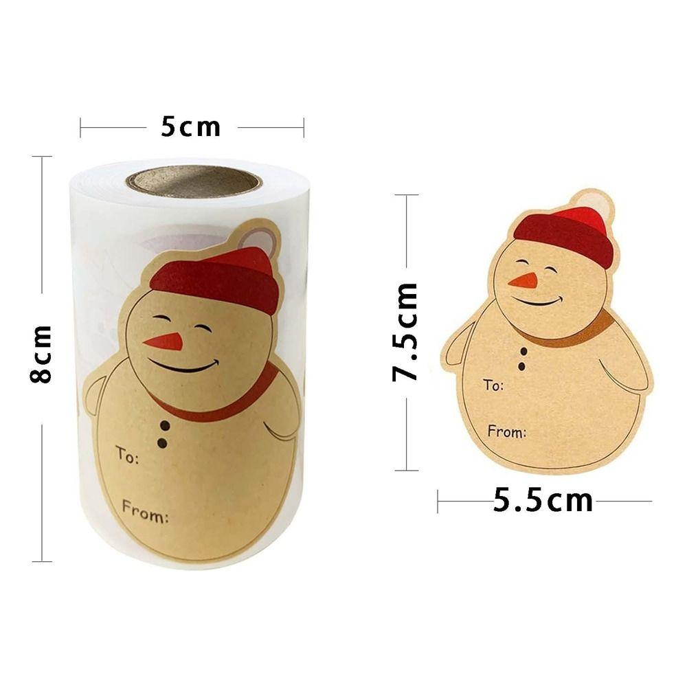 Paper Christmas Sticker 200 Pcs Gift Name Tags New Sealing Label Christmas