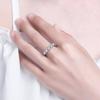 Простой стиль, модное женское кольцо из стерлингового серебра 925 пробы с муассанитом, украшение для вечеринки, подарок для подруги