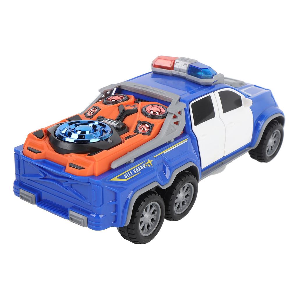 Игрушечная машина со светом и звуком, вращающаяся на 360 градусов, с автоматическим открыванием дверей, на батарейках, светящаяся машина