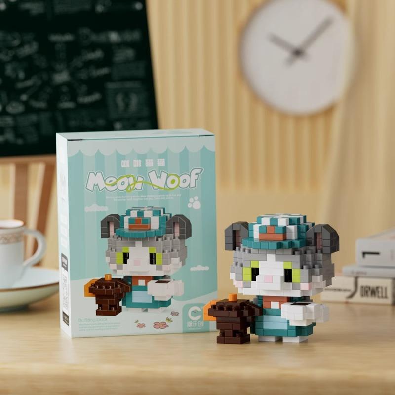 Fun Meowland Cartoon Cute Animal Dolls Puppies And Cats Children'S Educational Building Blocks Toys Leisure Stress Relief Gifts