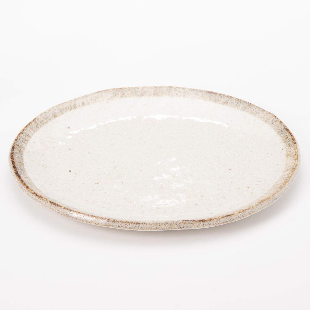 Mino Ware Белая овальная тарелка Карацу (Маленький) К72066