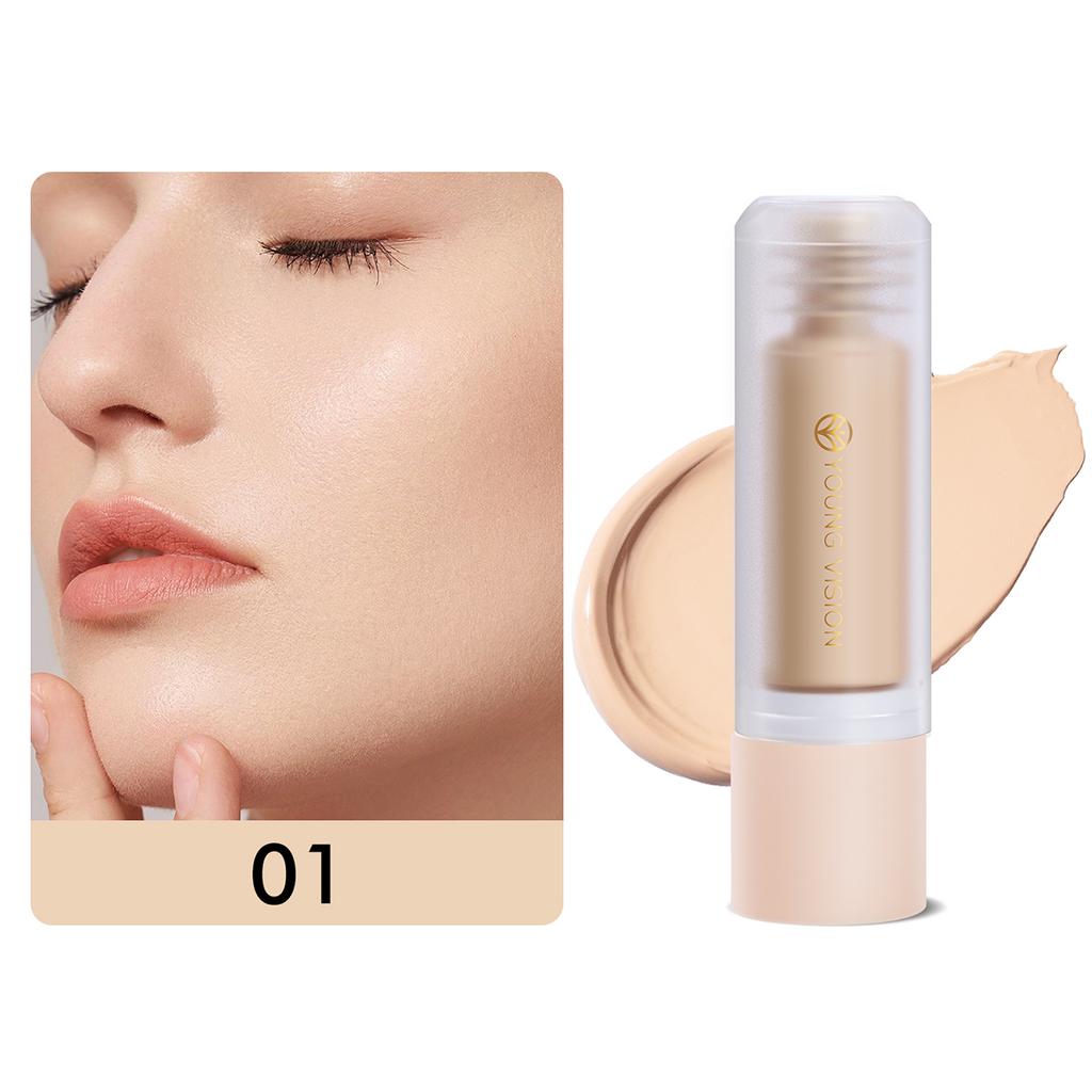 Detachable Bottom Press Liquid Foundation Matte Control Oil Full Coverage Non-removable Waterproof Face Base Makeup