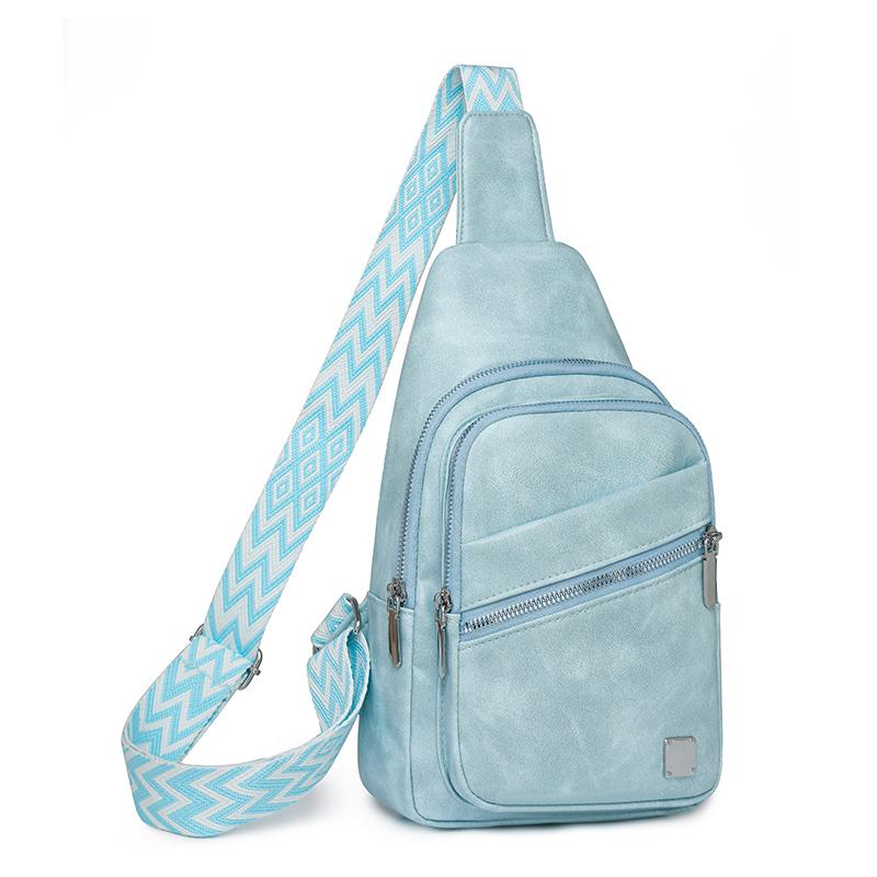 Винтажная женская нагрудная сумка большой вместимости из ПУ, сумка-кроссбоди