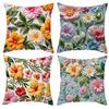 New Decorative Pillowcase 3D Three-dimensional Effect Floral Pillowcase Sofa Cushion Cover Digital Printing