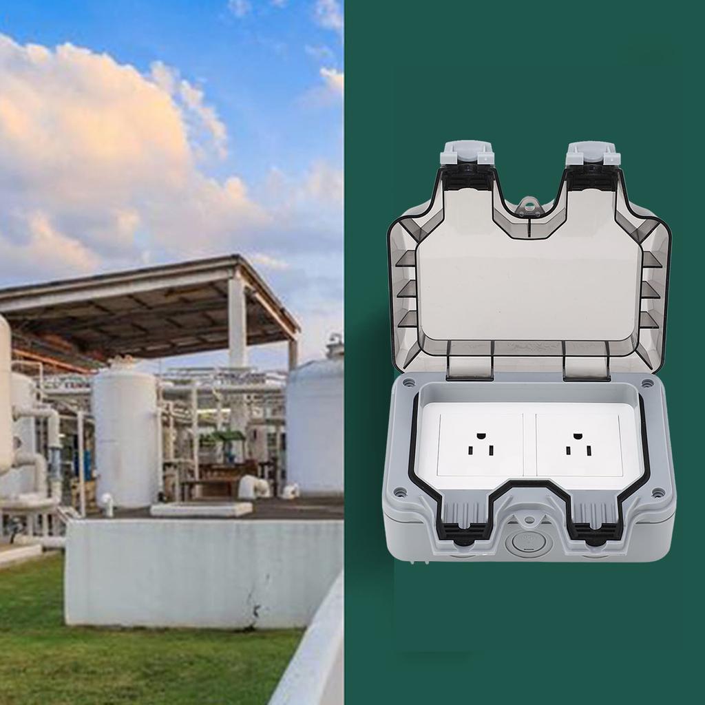 Наружная водонепроницаемая настенная розетка IP66 с 2 розетками, водонепроницаемая зарядная розетка 15A