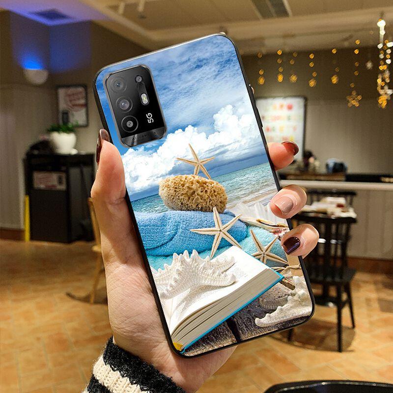 Seashells Sea Star Funda Phone Cover For OPPO A74 A94 5G A3S A5S A9 A12 A15 A15S A52 A53 A53S A72 A73 2020 A91 5G Cases Coque