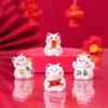 Mini Cat Car Ornaments Modern Fortune Cat Figurines Lucky Cat Figurine  Micro Landscape