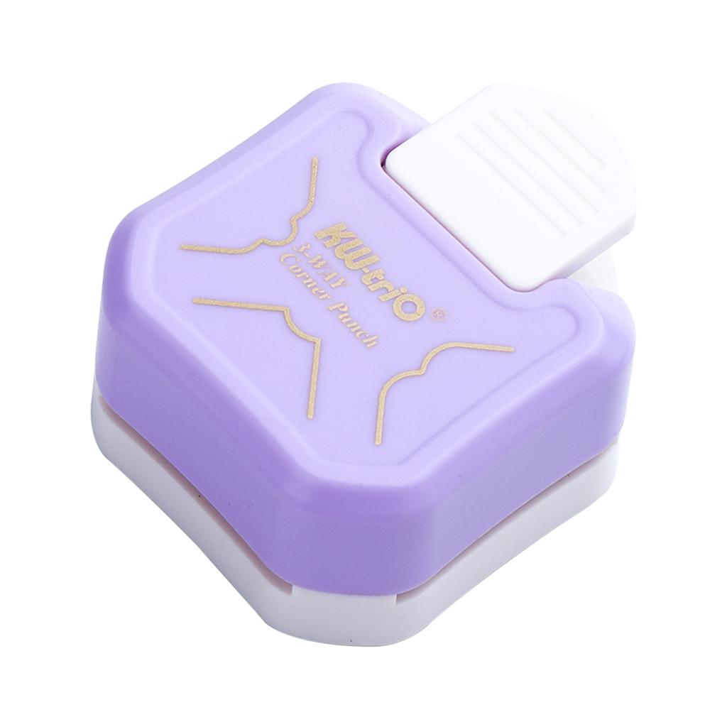KW-trio 3-in-1 Corner Rounder Punch R4/R7/R10mm Round Corner Trimmer Cutter for Card Photo Paper Laminating Pouches