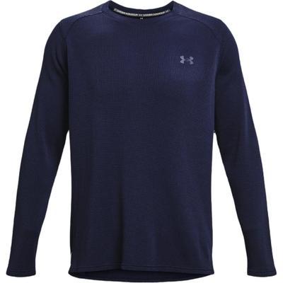 Однотонная спортивная толстовка с круглым вырезом и длинным рукавом, мужская толстовка темно-синего цвета 1373179-410