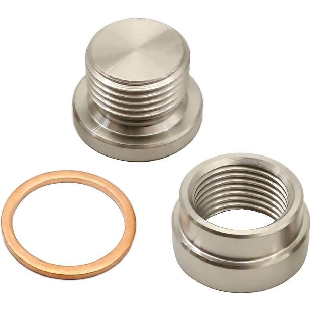 FZJDSD 12MM KIT STEEL BUNG & STEEL PLUG + WASHER Transmission sump drain plug Oil pan drain plug (weld in)