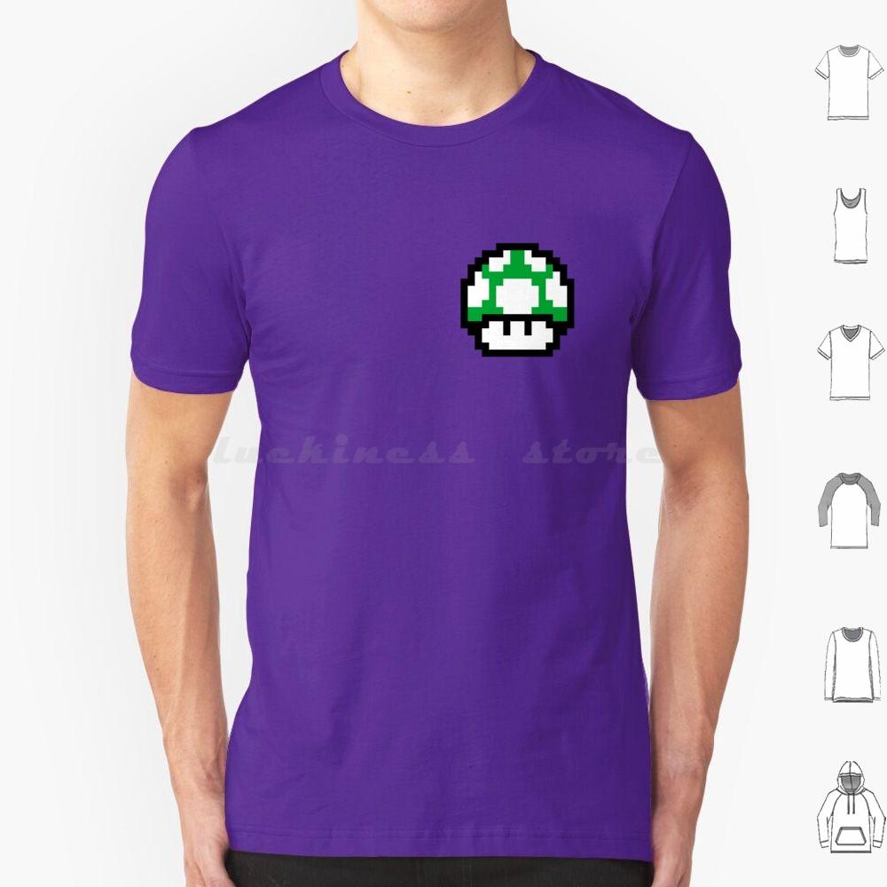 1up8 Бит Футболка Мужская Женская Детская 6XL 1up One Up Зеленая Игра 8 Бит Ретро Игра Ретро Гриб
