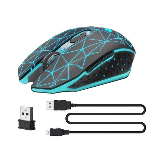 X5 Wireless Mouse Rechargeable 2.4GHz LED Mute USB Backlight Optical Gaming Mice Computer