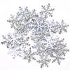 100 шт 25 мм блестящие серебряные снежинки тканевые аппликации шитье