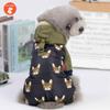 Pet Dog Clothes Autumn And Winter Warm Four-legged Jackets with Buckle Printed Cat Dog Clothing