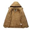Winter Men's Fleece Thickened Jacket Men's Supply Medium and Long Hooded Jacket