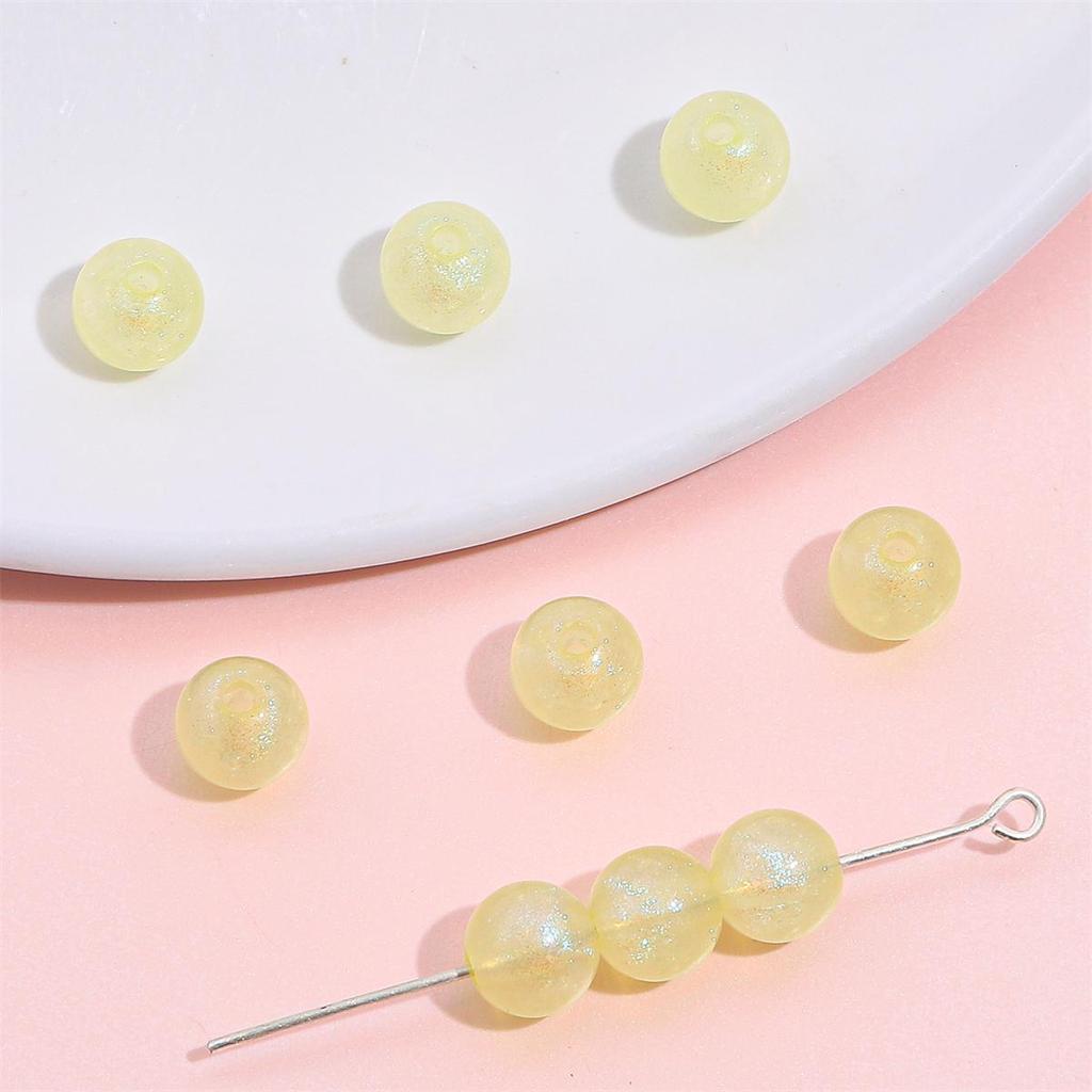 6mm/8mm Acrylic Mermaid Color Round Beads For DIY Jewelry Making