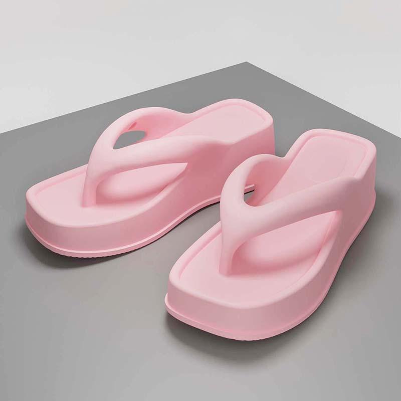 Шлепанцы женские сандалии тапочки на танкетке из ЭВА женская летняя верхняя одежда тапочки на толстой подошве с открытым носком тапочки Pantuflas De Mujer