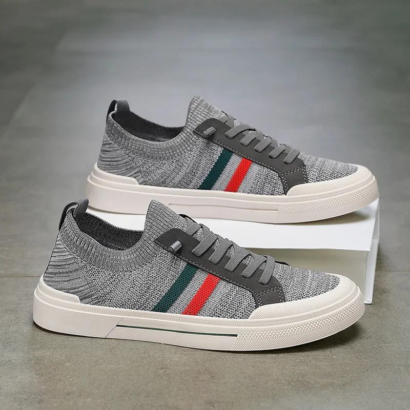 Breathable Men's Shoes Mesh Board Shoes Soft Soled Casual Sports Shoes Youth Trend Sneakers Slip-on Canvas Shoe