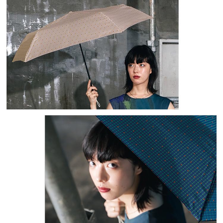 Клетка Мини Бежевый Складной UV 55см Подходит для Всех и Ретро Стиль для Женщин Wpc. Воздушно-легкий зонт, Защита, Сверхлегкий, Тонкий, Спицы,