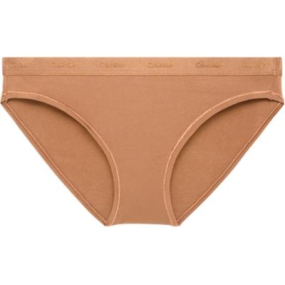 Натуральная серия с буквенным принтом и средней посадкой, простое треугольное нижнее белье, женское нижнее белье, коричневое QF6761AD-BO8